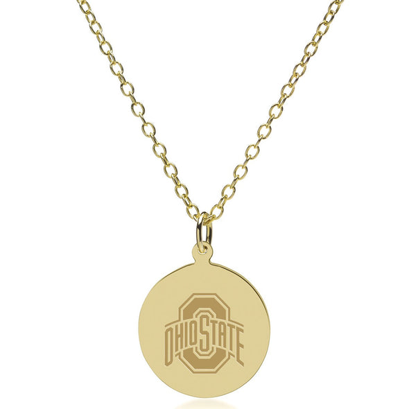 Ohio State 18K Gold Pendant & Chain Shot #2