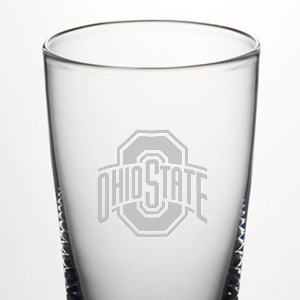 Ohio State Ascutney Pint Glasses by Simon Pearce Shot #2