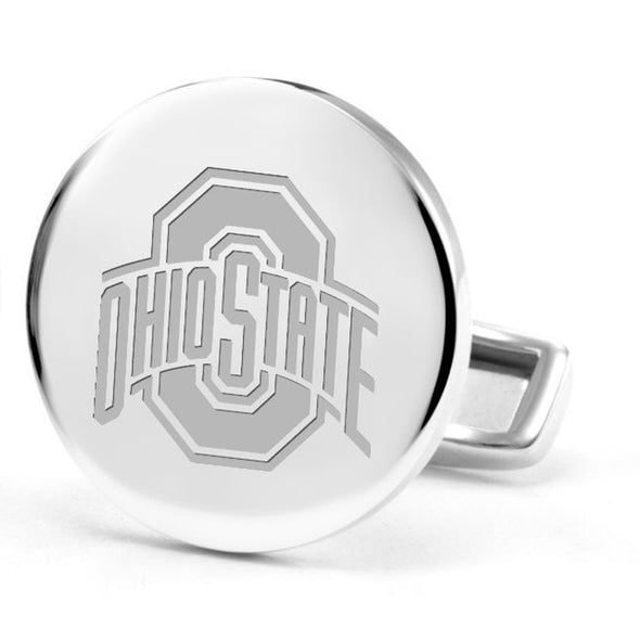 Ohio State Cufflinks in Sterling Silver Shot #2