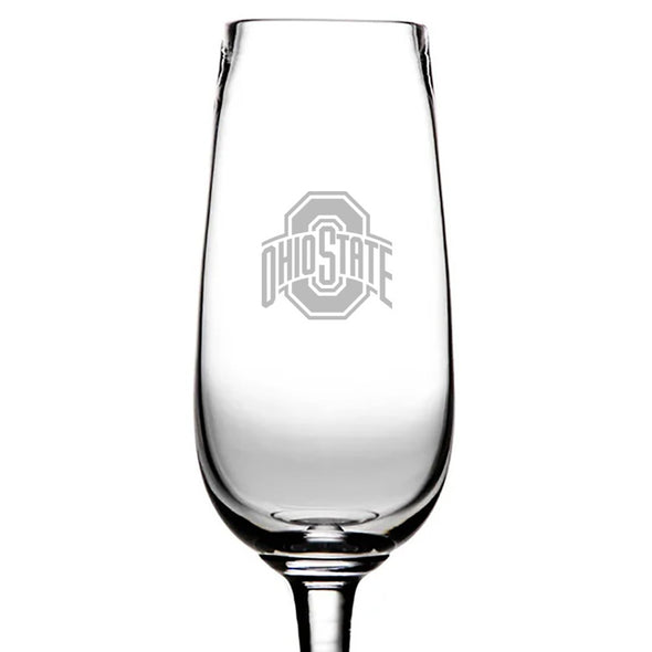 Ohio State Flute Glass by Simon Pearce Shot #2