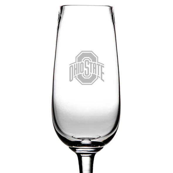 Ohio State Flute Glasses by Simon Pearce Shot #2