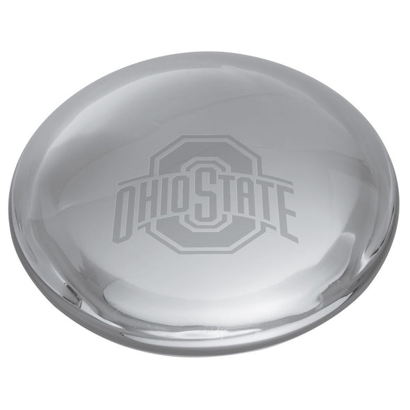 Ohio State Glass Dome Paperweight by Simon Pearce Shot #2