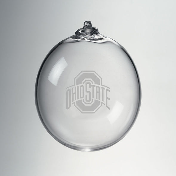 Ohio State Glass Ornament by Simon Pearce Shot #1