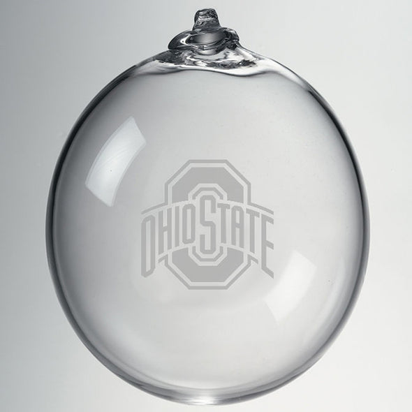Ohio State Glass Ornament by Simon Pearce Shot #2