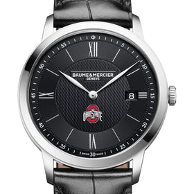 Ohio State Men's Baume et Mercier 40mm Classima Quartz Watch with Black Dial & Black Leather Strap Shot #1