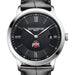 Ohio State Men's Baume et Mercier 40mm Classima Quartz Watch with Black Dial & Black Leather Strap