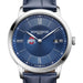 Ohio State Men's Baume et Mercier 40mm Classima Quartz Watch with Blue Dial & Dark Blue Leather Strap