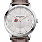 Ohio State Men's Baume et Mercier 40mm Classima Quartz Watch with Silver Dial & Dark Brown Leather Strap Shot #1