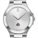 Ohio State Men's Movado Collection Stainless Steel Watch with Silver Dial