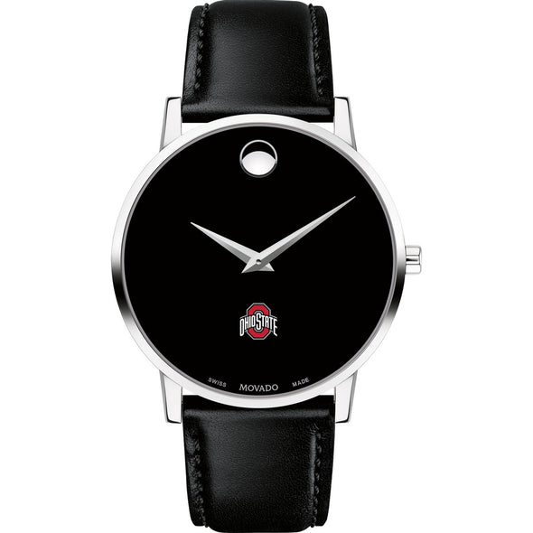 Ohio State Men&#39;s Movado Museum with Leather Strap Shot #2