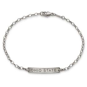 Ohio State Monica Rich Kosann Petite Poesy Bracelet in Silver Shot #1