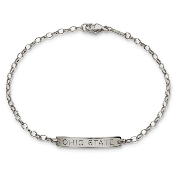 Ohio State Monica Rich Kosann Petite Poesy Bracelet in Silver Shot #1