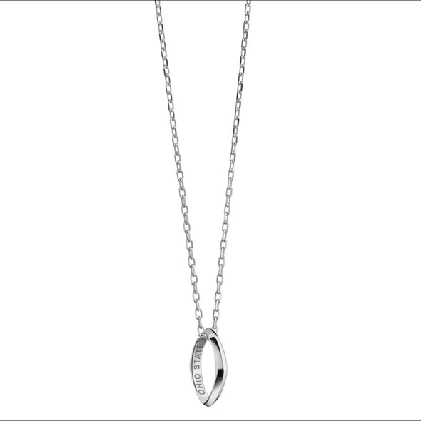 Ohio State Monica Rich Kosann Poesy Ring Necklace in Silver Shot #2