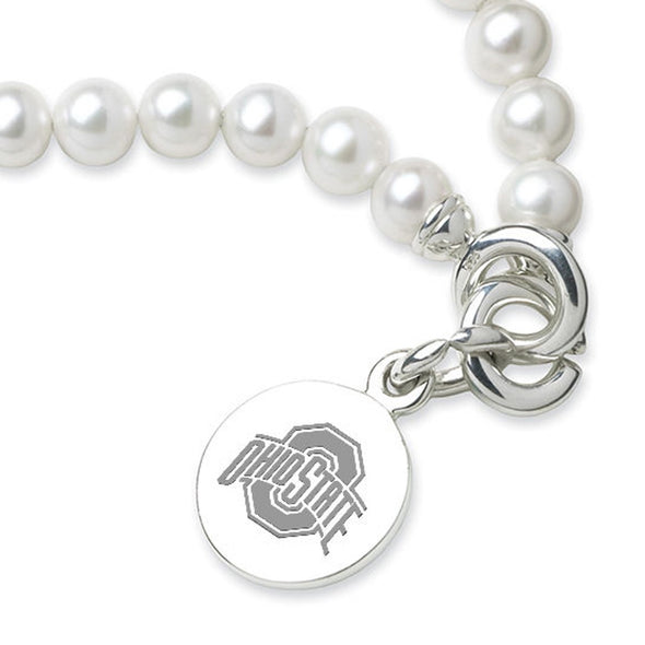 Ohio State Pearl Bracelet with Sterling Silver Charm Shot #2