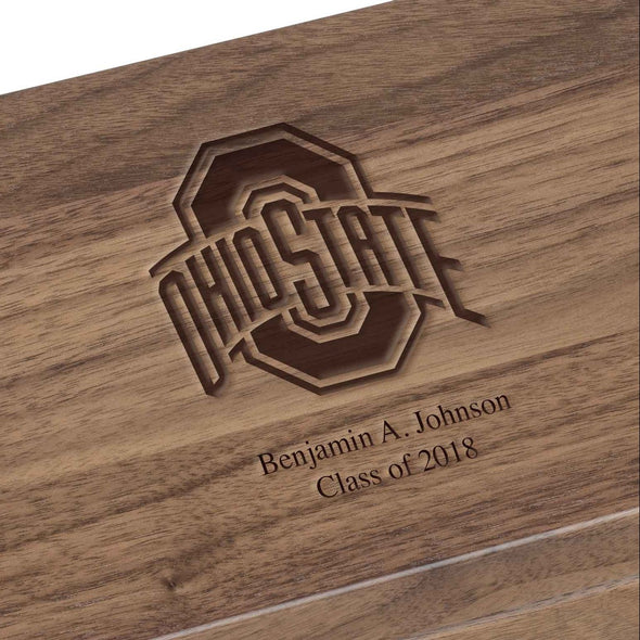 Ohio State Solid Walnut Desk Box Shot #2
