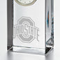 Ohio State Tall Glass Desk Clock by Simon Pearce Shot #2