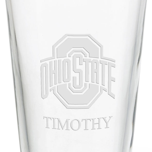 Ohio State University 16 oz Pint Glass- Set of 2 Shot #3