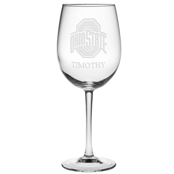 Ohio State University Red Wine Glasses - Set of 2 - Made in the USA Shot #2