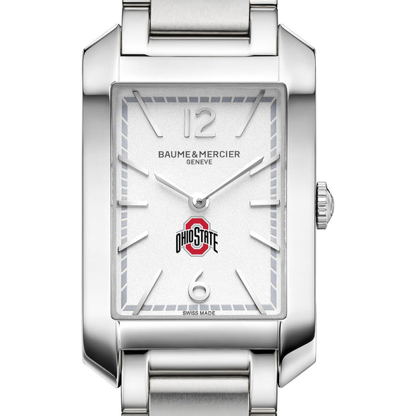 Ohio State Women's Baume et Mercier 35X22mm Hampton Watch with Silver Dial & Bracelet Shot #1