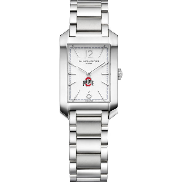Ohio State Women's Baume et Mercier 35X22mm Hampton Watch with Silver Dial & Bracelet Shot #2