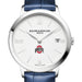 Ohio State Women's Baume et Mercier 36.5mm Classima Watch with White Dial & Blue Leather Strap
