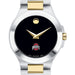 Ohio State Women's Movado Collection Two-Tone Watch with Black Dial