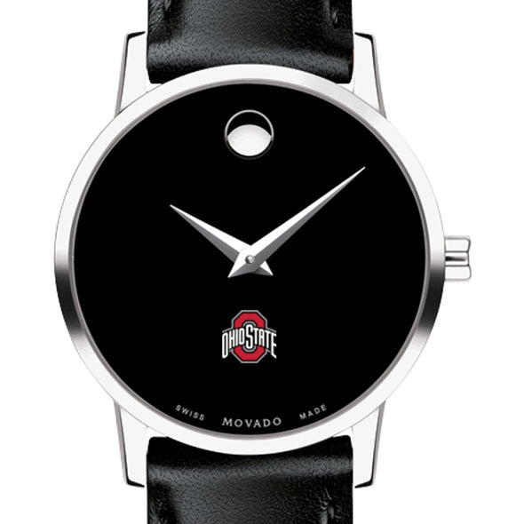Ohio State Women&#39;s Movado Museum with Leather Strap Shot #1