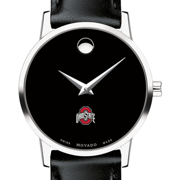Ohio State Women's Movado Museum with Leather Strap Shot #1