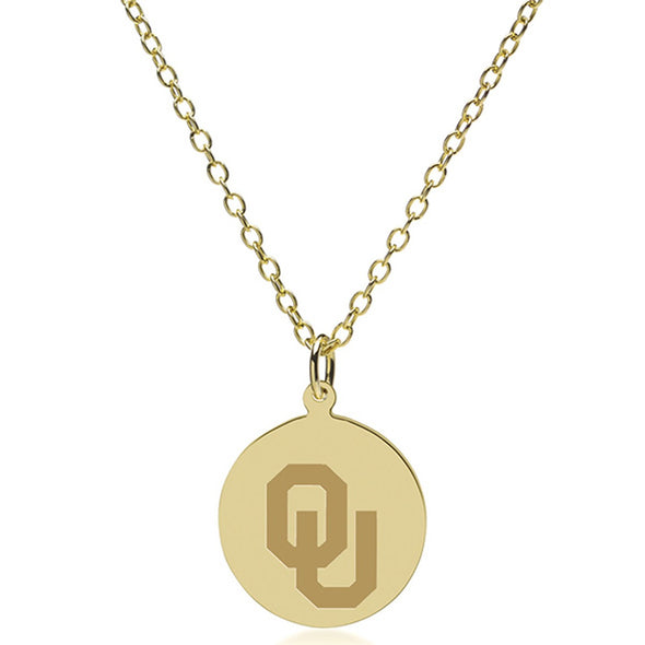 Oklahoma 14K Gold Pendant &amp; Chain Shot #2
