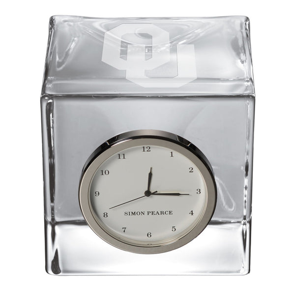 Oklahoma Glass Desk Clock by Simon Pearce Shot #2