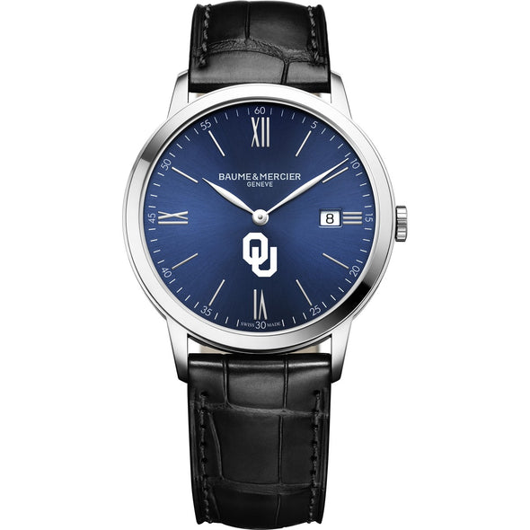 Oklahoma Men's Baume et Mercier 40mm Classima Watch with Blue Dial & Black Leather Strap Shot #2