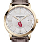 Oklahoma Men's Baume et Mercier 40mm Gold PVD Classima Watch with Silver Dial & Dark Brown Leather Strap Shot #1