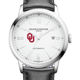 Oklahoma Men's Baume et Mercier 42mm Classima Automatic Watch with White Dial & Black Leather Strap Shot #1