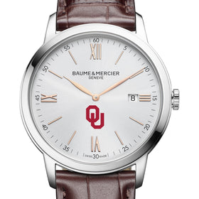 Oklahoma Men's Baume et Mercier 42mm Classima Watch with Silver Dial & Brown Leather Strap Shot #1