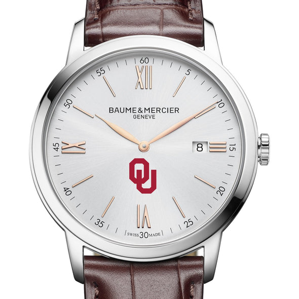 Oklahoma Men's Baume et Mercier 42mm Classima Watch with Silver Dial & Brown Leather Strap Shot #1