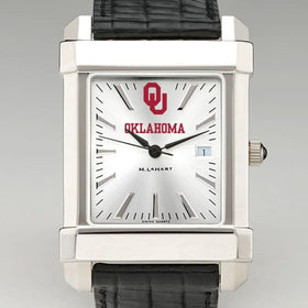 Oklahoma Men&#39;s Collegiate Watch with Leather Strap Shot #1