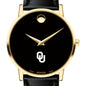 Oklahoma Men's Movado Gold Museum Classic Leather Shot #1