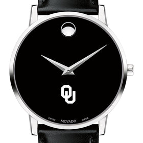 Oklahoma Men&#39;s Movado Museum with Leather Strap Shot #1