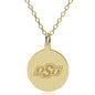 Oklahoma State 14K Gold Pendant & Chain Shot #1