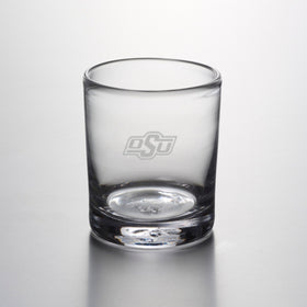 Oklahoma State Double Old Fashioned Glass by Simon Pearce Shot #1