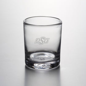 Oklahoma State Double Old Fashioned Glasses by Simon Pearce Shot #1
