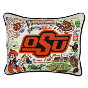 Oklahoma State Embroidered Pillow Shot #1