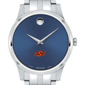 Oklahoma State Men's Movado Collection Stainless Steel Watch with Blue Dial Shot #1