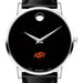 Oklahoma State Men's Movado Museum with Leather Strap