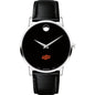 Oklahoma State Men's Movado Museum with Leather Strap Shot #2