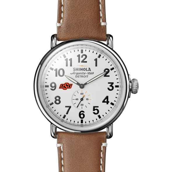 Oklahoma State Shinola Watch, The Runwell 47 mm White Dial Shot #2