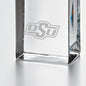Oklahoma State Tall Glass Desk Clock by Simon Pearce Shot #2