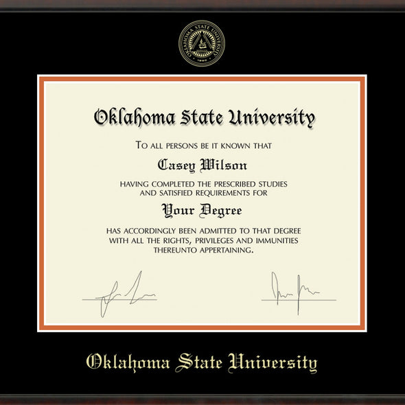 Oklahoma State University Diploma Frame, the Fidelitas Shot #2