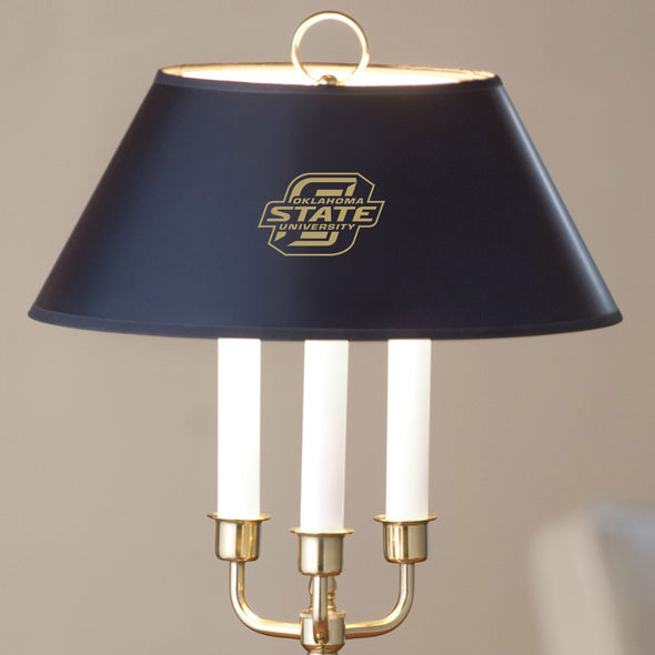 Oklahoma State University Lamp in Brass &amp; Marble Shot #2