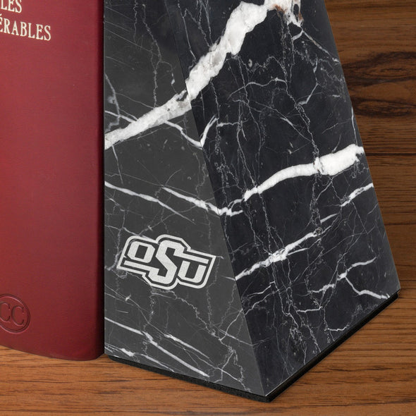 Oklahoma State University Marble Bookends by M.LaHart Shot #3